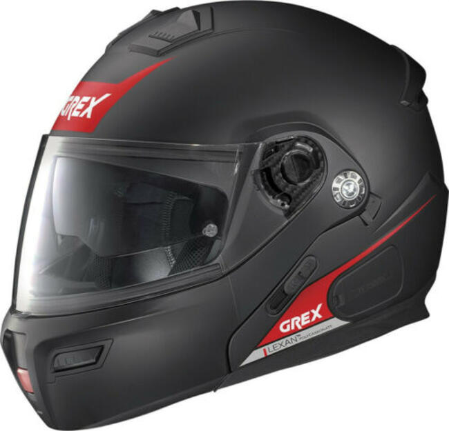 Grex Caschi Modulari Nero/rosso